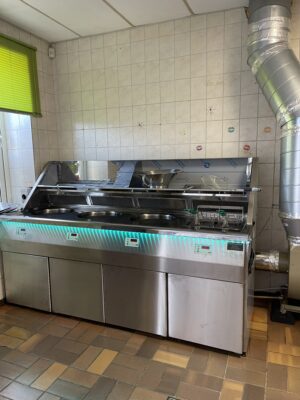 Bakwand Atlanta 3 rond 1 vierkant met randafzuiging aardgas / propaangas