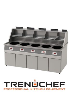 Bakwand Gas 5 Ronde Pan Bovenafzuiging (ORLANDO) Trend-fgs5p-fgs5n