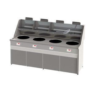 Bakwand Orlando 4 ronde pannen aardgas / propaan