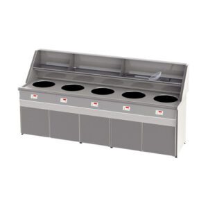 Bakwand Orlando 3 ronde pan met randafzuiging