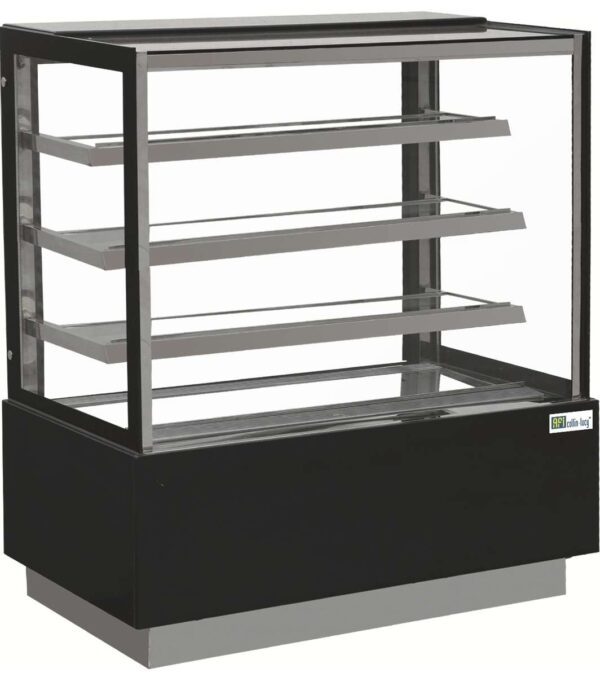 BANKETBAKKERIJ VITRINE - RECHTE BEGLAZING - 3 PLANKEN - 831 L (EDEN700)