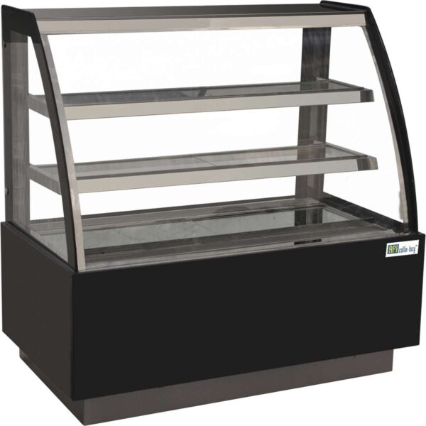 BANKETBAKKERS VITRINE - GEWELFDE BEGLAZING - 2 PLANKEN - 235 L (OASIS40)