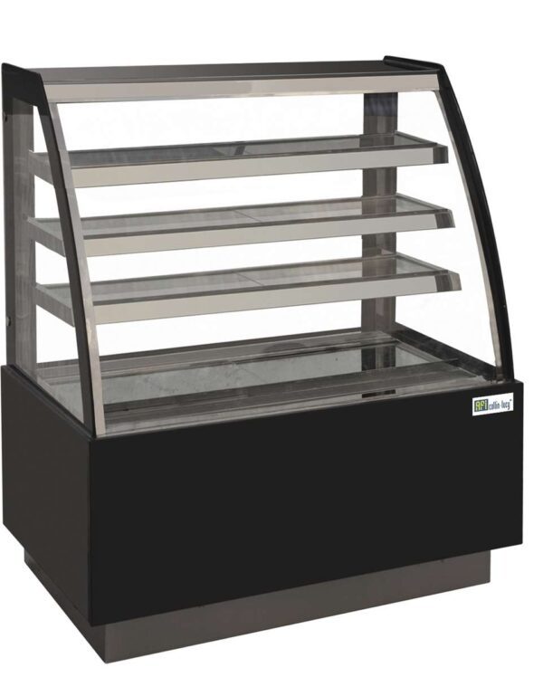 GEBAKS VITRINE - GEWELFDE BEGLAZING - 3 PLANKEN - 301 L (OASIS400)