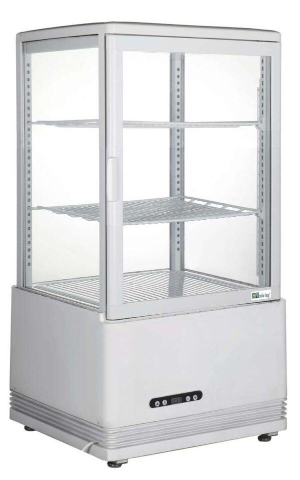 KOELVITRINE 4 zijden dubbel glas 58 L - Wit (RT-58L-3)