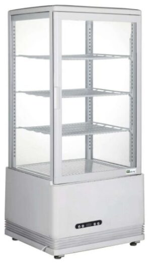 Vitrinekast 4 zijden dubbel glas 78 L - Wit (RT-78L-3)
