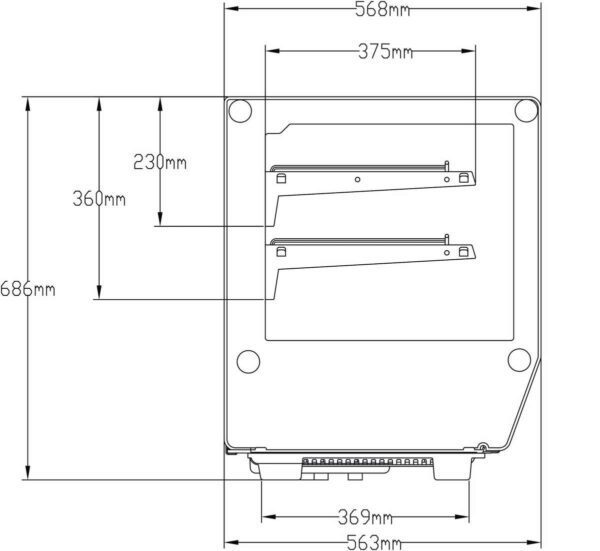 KOELVITRINE OPZET met dubbel glas 4 schuifdeuren rechts 120 L (RTW-120L-5)