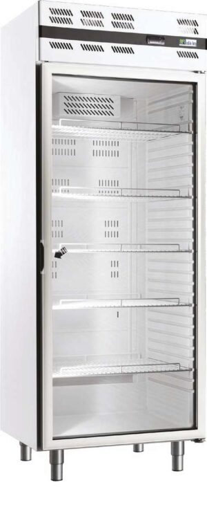 KOELKAST GLAZEN DEURKAST - GN 2/1 - WITTE AFWERKING (ATG600V)