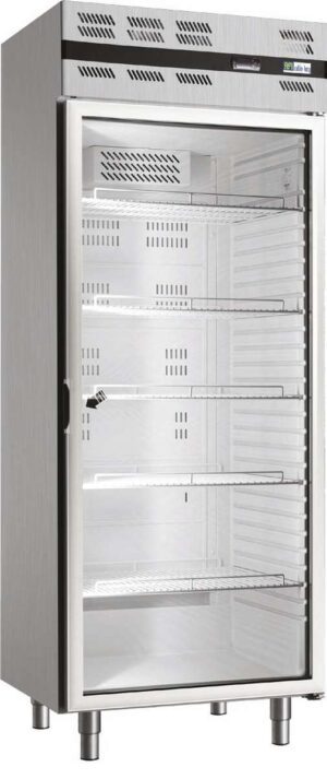 KOELKAST GLAZEN DEUR - GN 2/1 - RVS AFWERKING (ATG600AV)