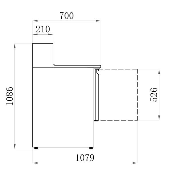 PIZZAWERKBANK BEREIDINGSMEUBEL- ECO ASSORTIMENT - 2 DEUREN (AAPS900)