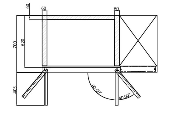 KOELWERKBANK gn 1/1 massieve deuren behandelde verdamper (OZ2PP)