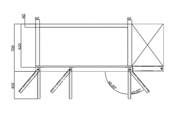 KOELWERKBANK gn 1/1 massieve deuren behandelde verdamper (OZ3PP)