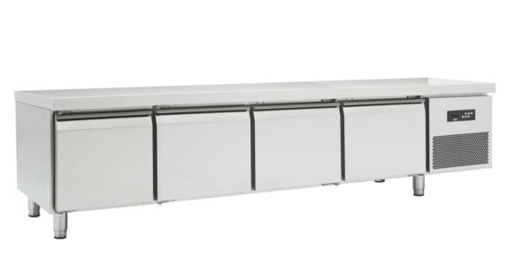 KOELWERKBANK 4-deurs gekoelde basis - 600-serie - 2400x600x600 mm (SBRP4P-1600)