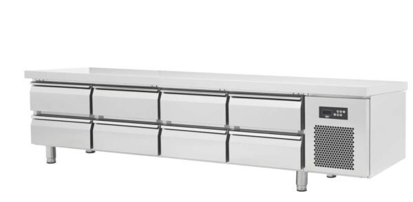 Gekoelde onderbouw 8 laden - 700 serie - 2400x700x600 mm (SBRP8T-1700)