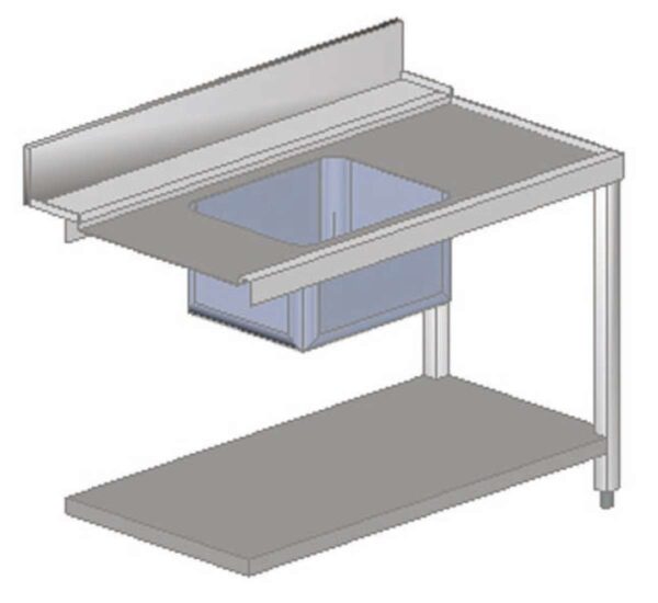 WASTAFEL met rechte instap 120 cm (K5/DX)