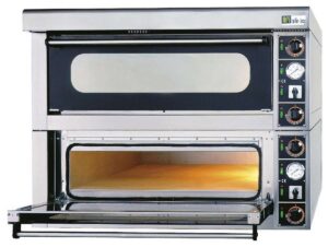 Elektrische pizzaoven 2x4 volledig vuurvaste pizza's (LE44TOP)