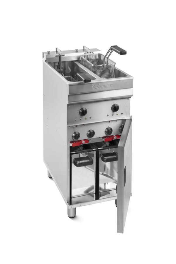 ELEKTRISCHE FRITEUSES MET MECHANISCHE BEDIENING Zeer krachtige Evo 2200-serie <ul><li> 2 x 7-8 liter </li></ul> (EVO-2200T)