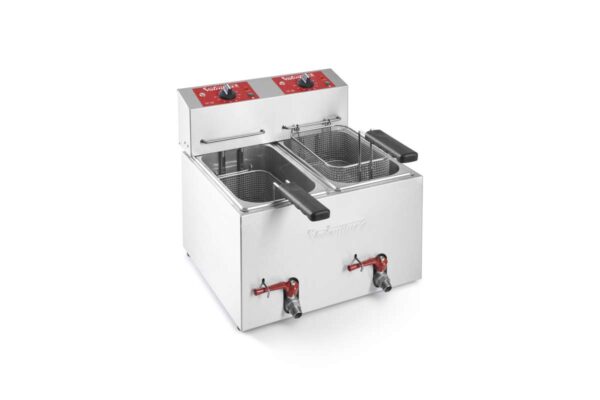 Inbouw elektrische friteuse - 2 x 5 liter - TF Serie - TF55M - Valentine (TF55M)