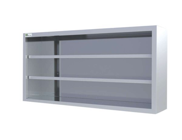 RVS WANDKAST ZONDER DEUR - LANG. 2100 MM (GAS21)