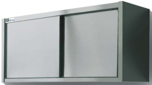 RVS WANDKAST MET SCHUIFDEUREN - LANG. 1100 MM (GAS11)