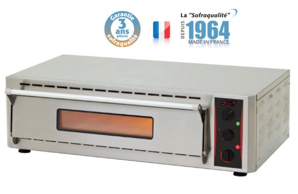 Extra grote infrarood quartz pizzaoven - 1 kamer - 400 V - 18464 (18464)