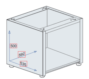 onderstel voor vaatwasser en glazenwasser LVSH50 (STAND)