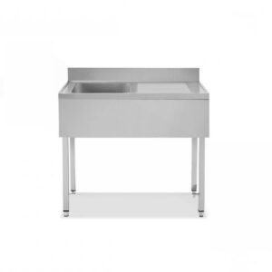 RVS WASBAK SPOELBAK LINKS - SERIE 600 - LANG 1200 MM (MAK1/1D)