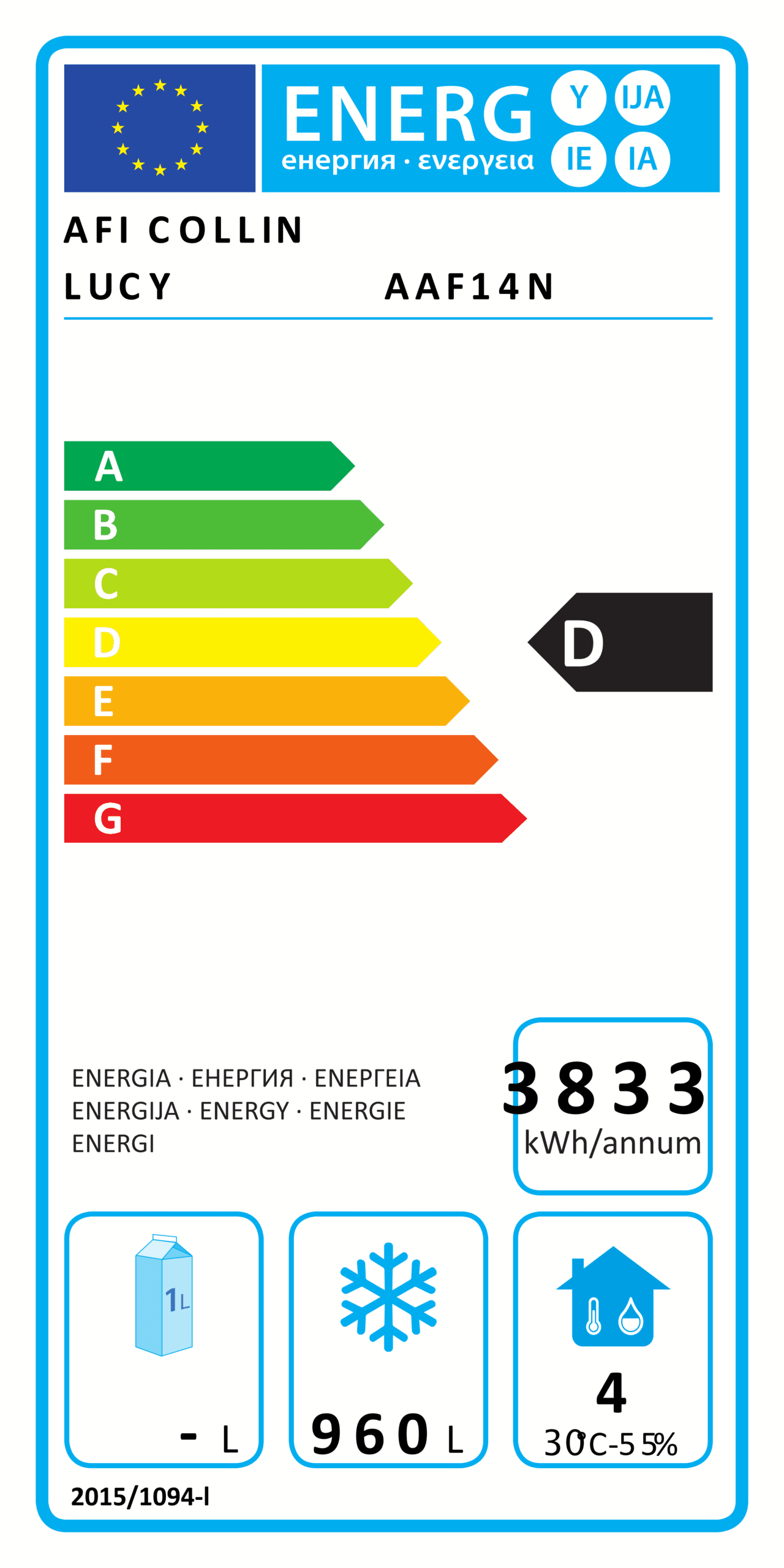 DIEPVRIES GN 2/1 - 1400 L - NEGATIEF - 2 DEUREN (AAF14N)