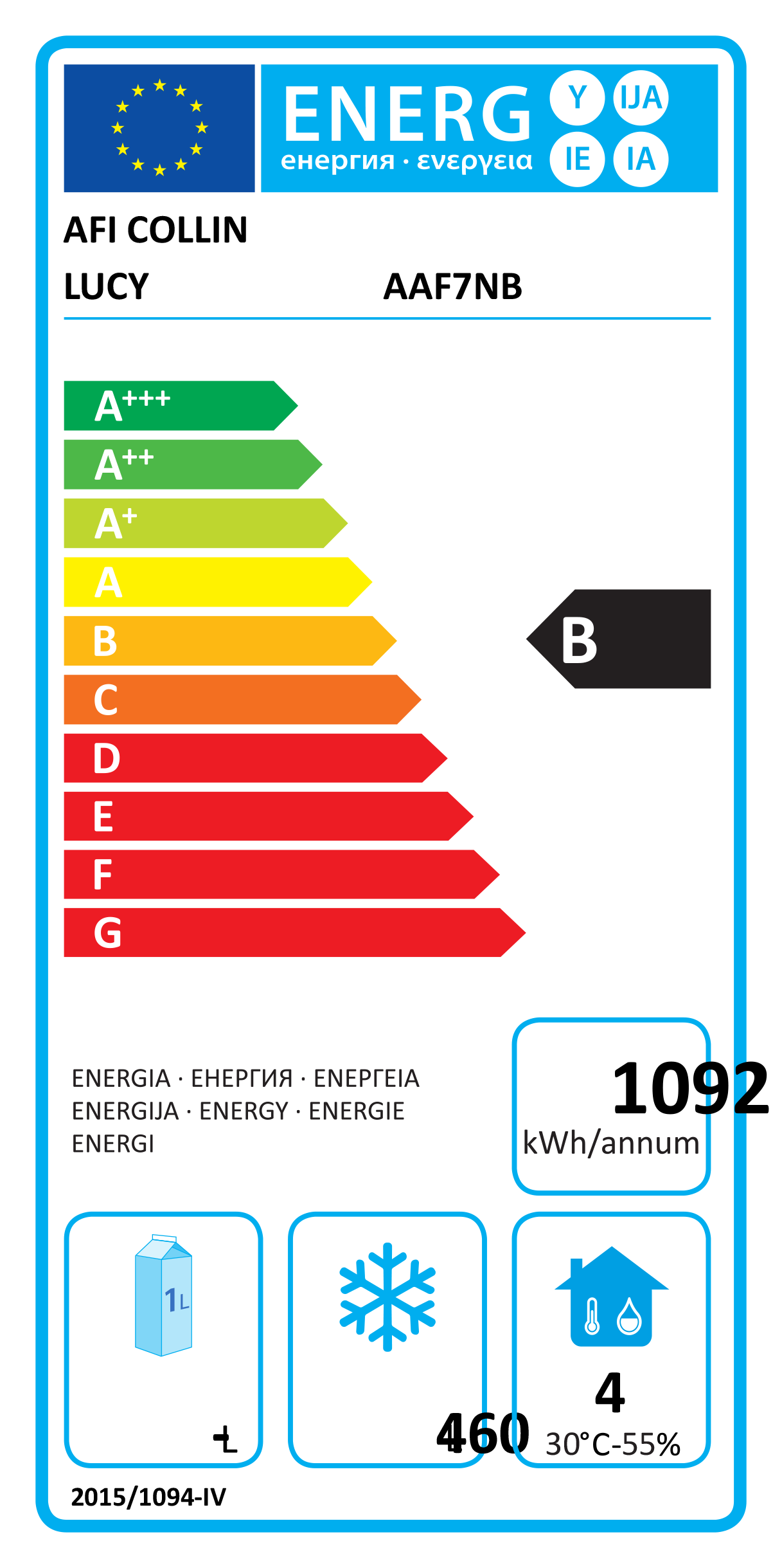 Professionele RVS diepvrieskast 700 liter – Energieklasse B (AAF7NB)