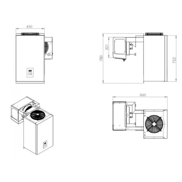 koelcel met motor 150x150x220  (7489.1010 7489.0405)