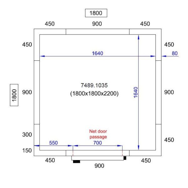 KOELCEL MET MOTOR 180X180X220  (7489.1035 - 7489.0405 )