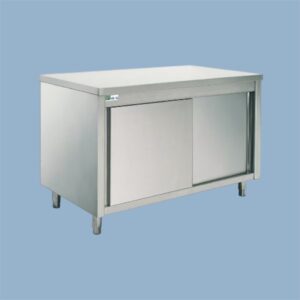 Rvs kast tafel met schuifdeur 700mm