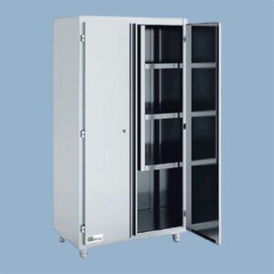 Rvs bezemkast klapdeuren