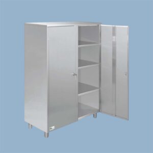 Rvs kast klapdeur en slot