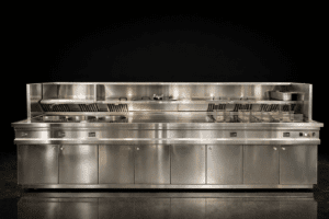 Cafetaria Bakwand Hegro vetpomp 5 pannen en werkruimte.