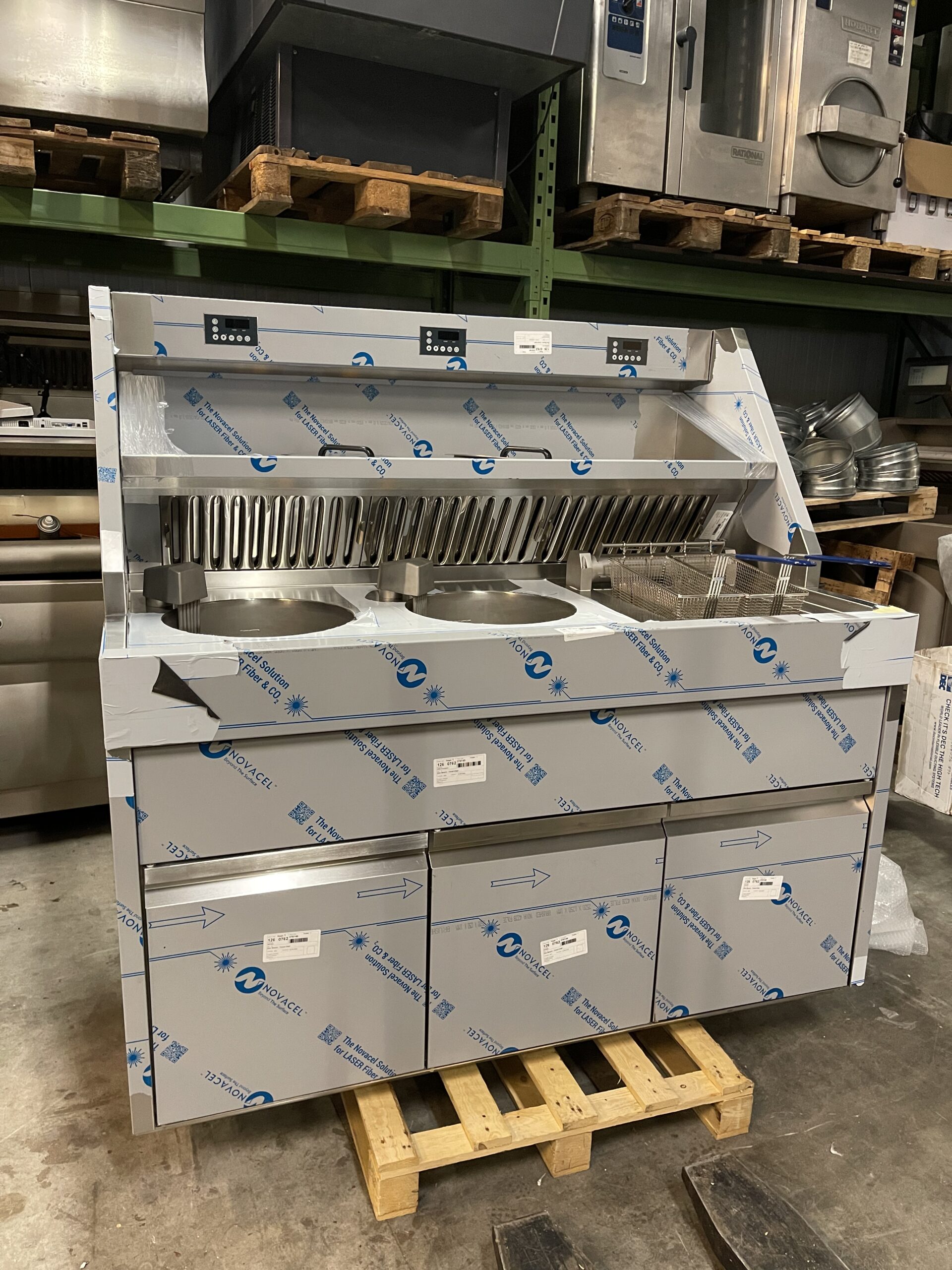 Professional Electric Frying Range – 3 Round Fryers – 54 kW – Hakpro