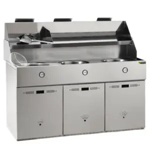 DEFI Gasfriteuse 3 Ronde Pannen – 3×15-18 Liter – FGA3G