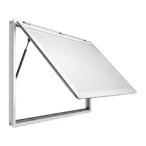 Verkoopraam Foodtruck 1220 x 915 mm – Wit Aluminium – Met Gasveren