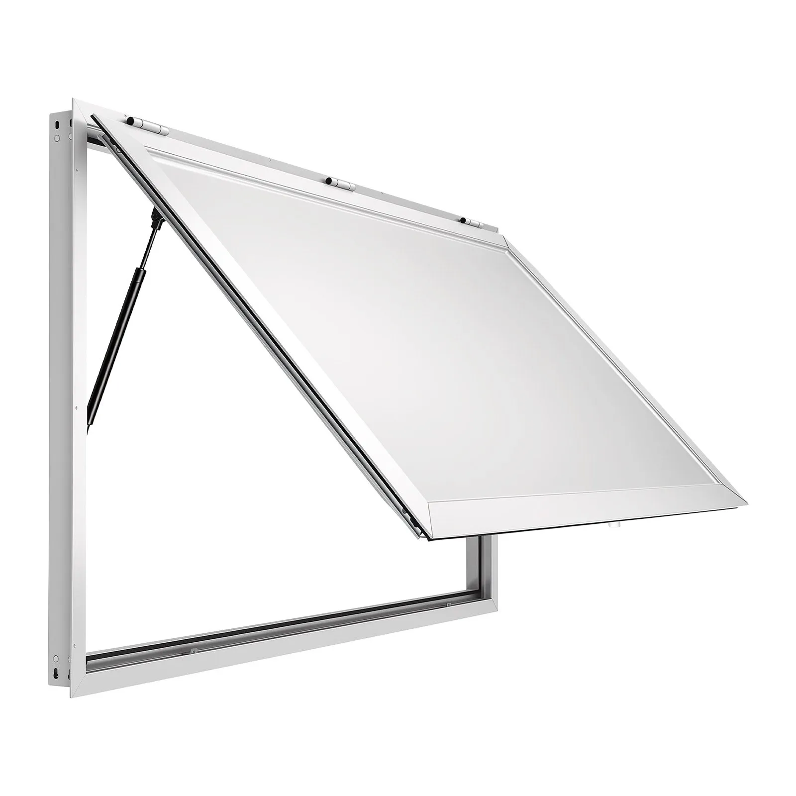 Verkoopraam Foodtruck 1220 x 915 mm – Wit Aluminium – Met Gasveren